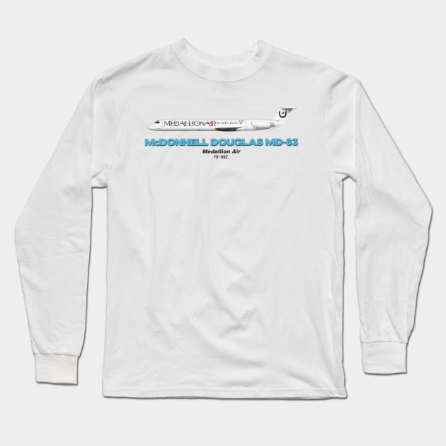 McDonnell Douglas MD-83 - Medallion Air Long Sleeve T-Shirt by TheArtofFlying